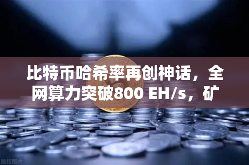 比特币哈希率再创神话，全网算力突破800 EH/s，矿工狂欢背后的机遇与挑战