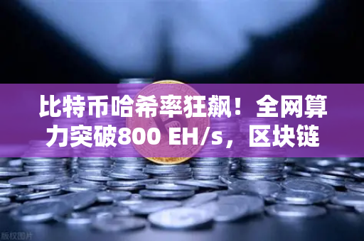 比特币哈希率狂飙！全网算力突破800 EH/s，区块链世界迎来算力新纪元